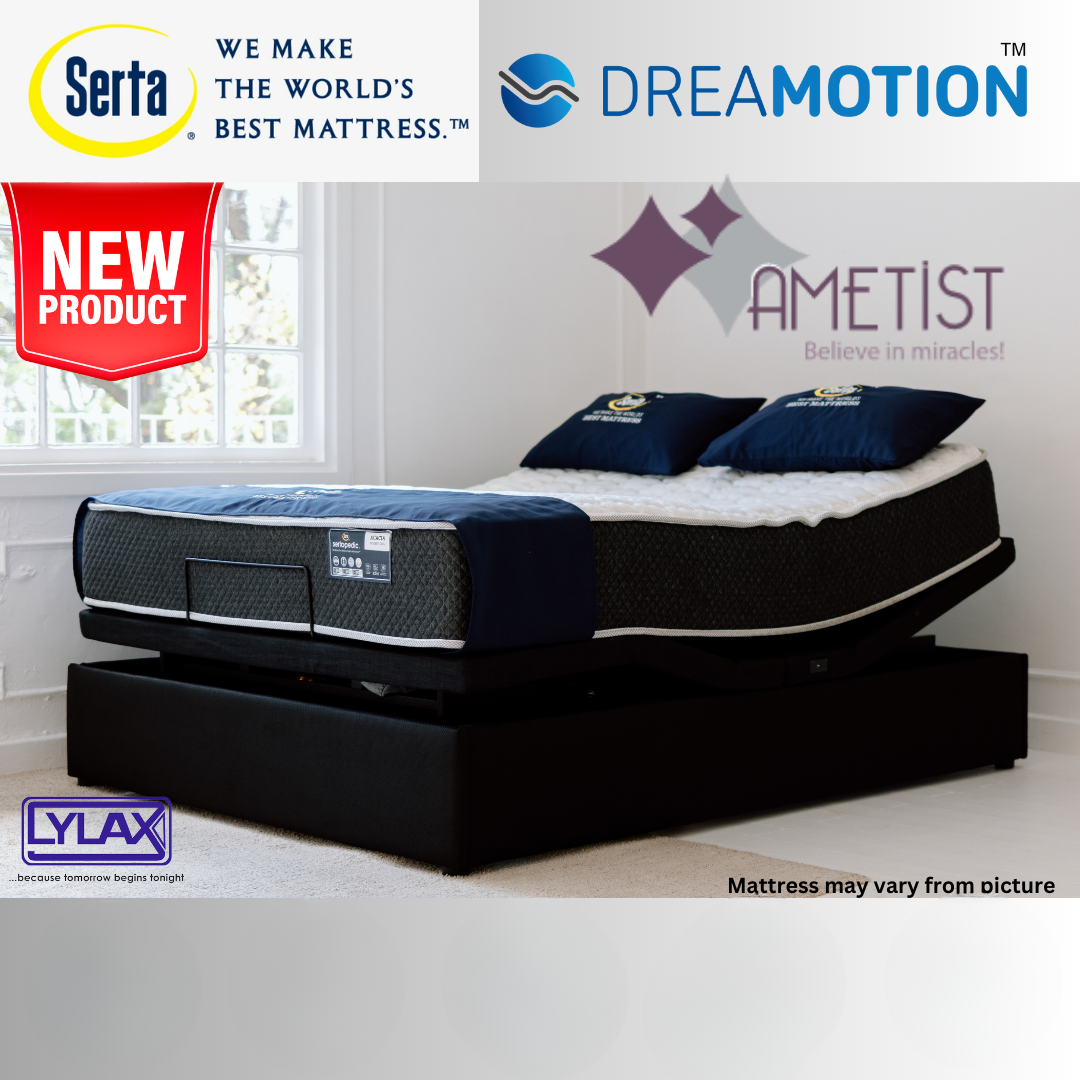Dreamotion Adjustable Foundation And Serta Carina Mattress Set