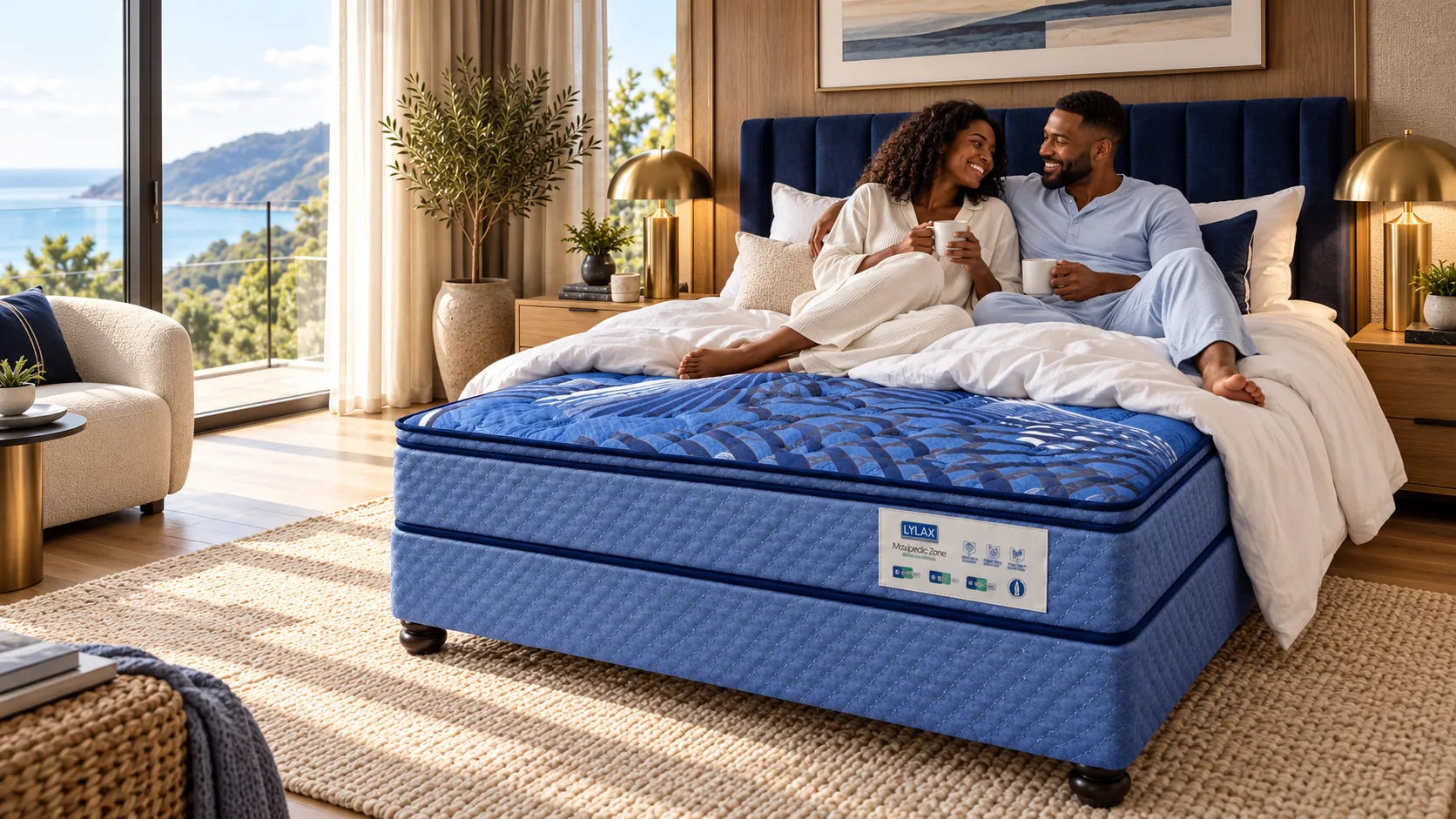 Lylax mattress in a modern bedroom
