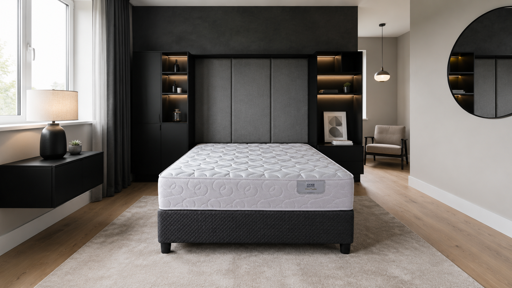 Lylax mattress in a modern bedroom